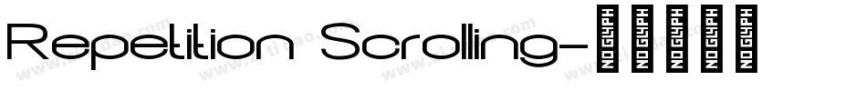 Repetition Scrolling字体转换